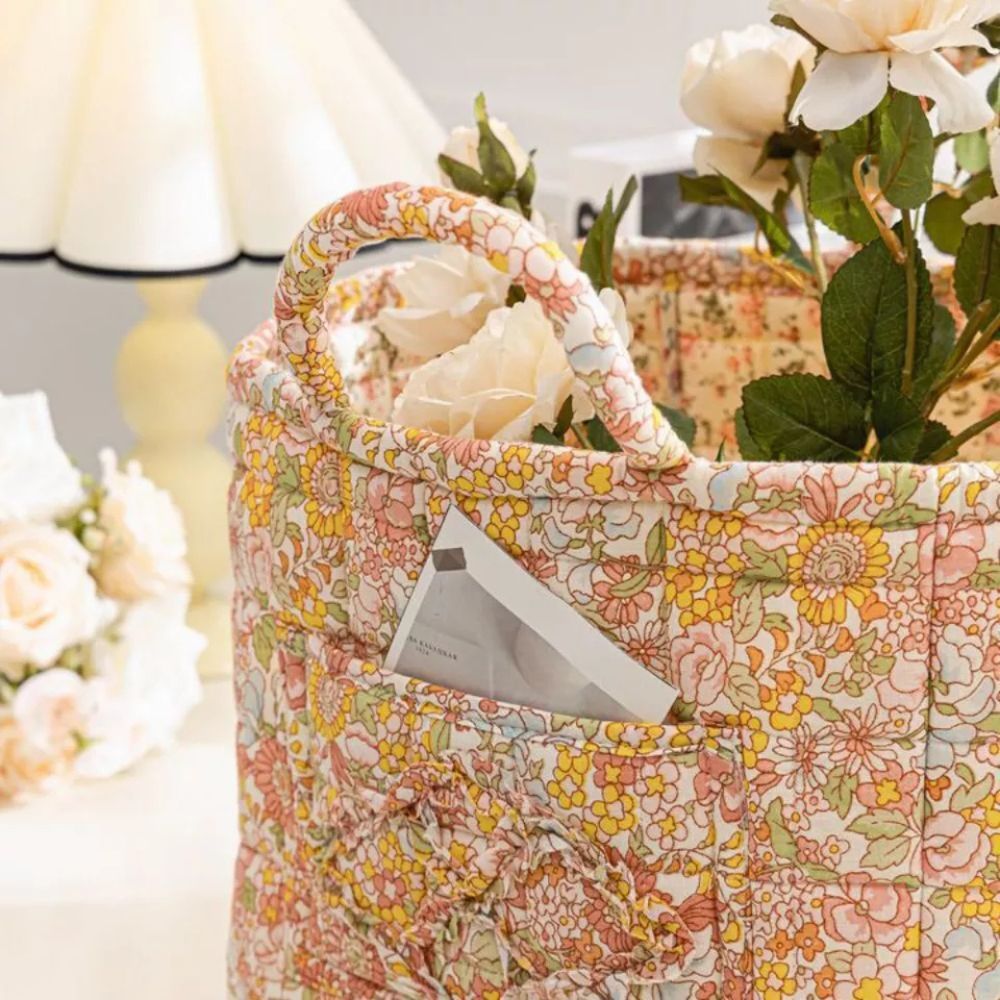 Delicate Bloemen Canvas Opbergmand