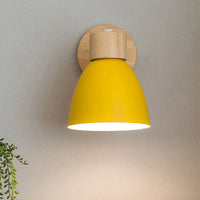 Moderne Minimalistische Houten Kegel LED Wandlamp | 1-Licht