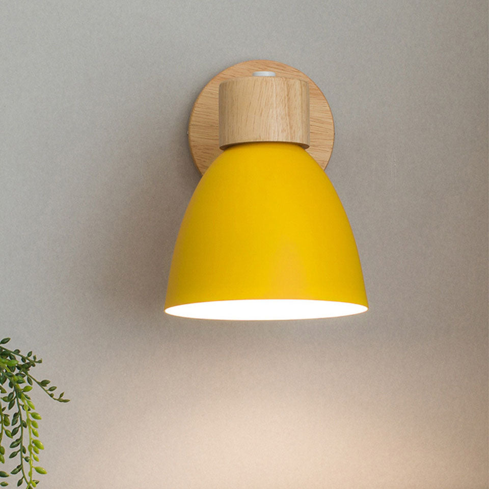 Moderne Minimalistische Houten Kegel LED Wandlamp | 1-Licht