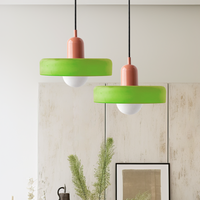 Bauhaus Hanglamp in Gekleurd Glas met Verstelbare Ophang