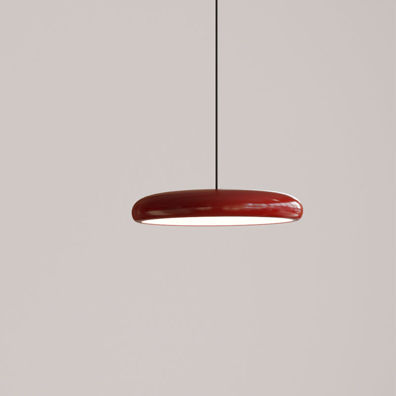 Aria Moderne Minimalistische Hanglamp Rood Zwart Zilver Metaal Slaapkamer