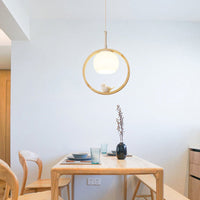 Alixor Hanglamp Rond Noordisch. Hout/Metaal. Hout. Slaapkamer