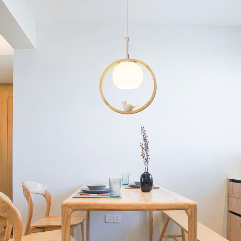 Alixor Hanglamp Rond Noordisch. Hout/Metaal. Hout. Slaapkamer