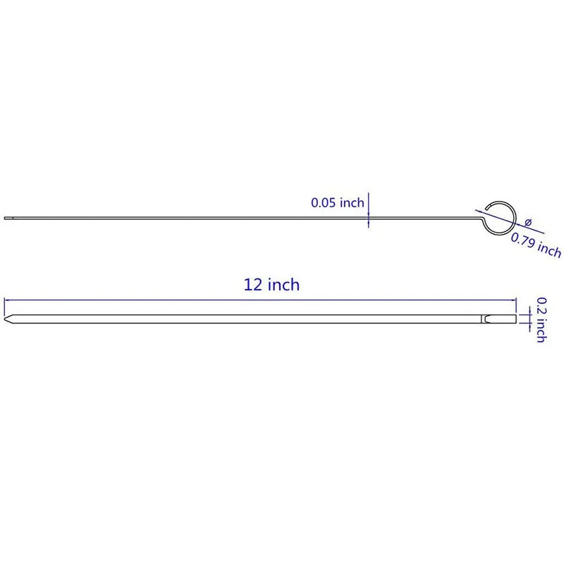 12" RVS Grill BBQ Vleesprikkers Grill BBQ Gereedschap 12 Stuks | Brehn