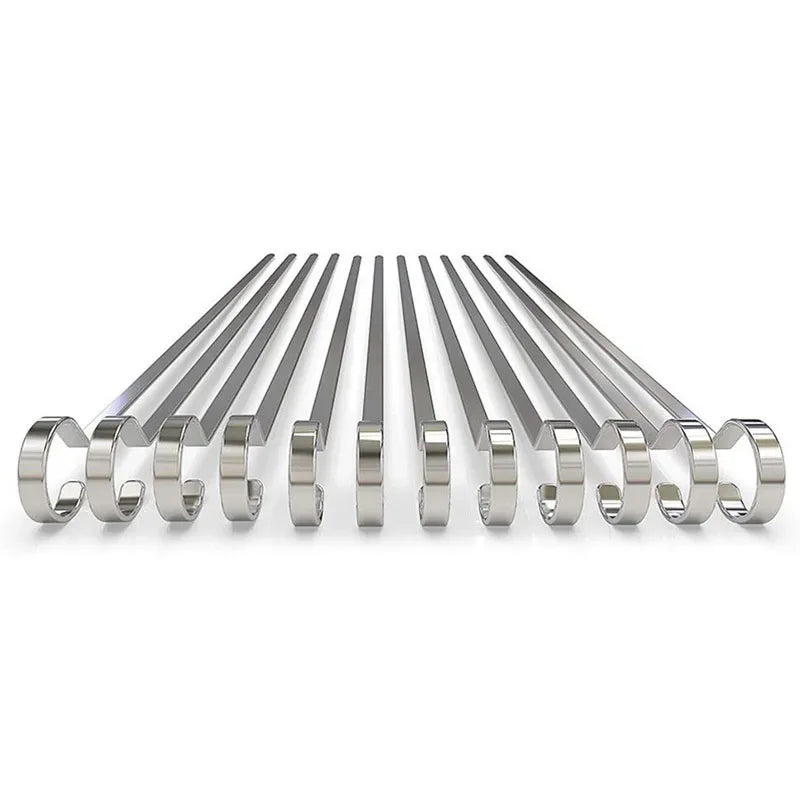 12" RVS Grill BBQ Vleesprikkers Grill BBQ Gereedschap 12 Stuks | Brehn