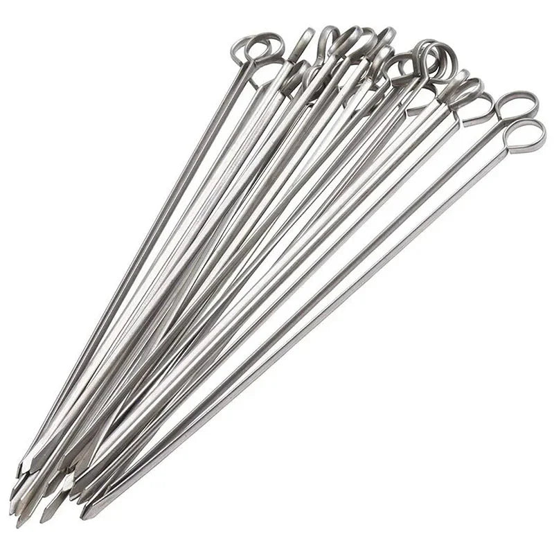 12" RVS Grill BBQ Vleesprikkers Grill BBQ Gereedschap 12 Stuks | Brehn