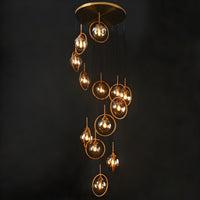 Valentina Moderne Spiraal Ballen Glas Trap Chandelier