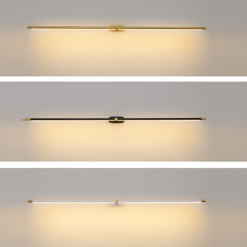 Ivox Minimalistische Lineaire Wandlamp Goud&Zwart