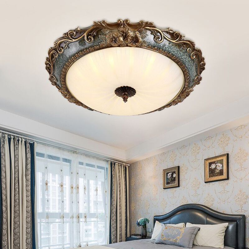 Tiffany Plafondlamp, Messing/Hars