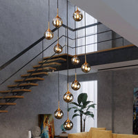 Valentina Moderne Spiraal Ballen Glas Trap Chandelier