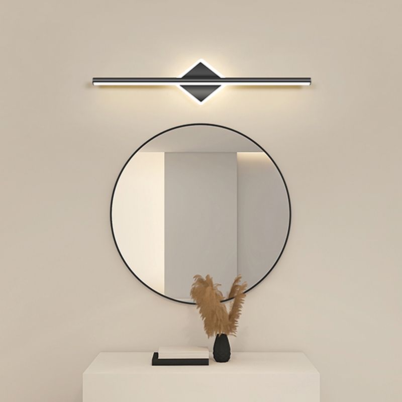 Arisha LED Lineaire Spiegel Voor Wandlamp, Zwart/Goud