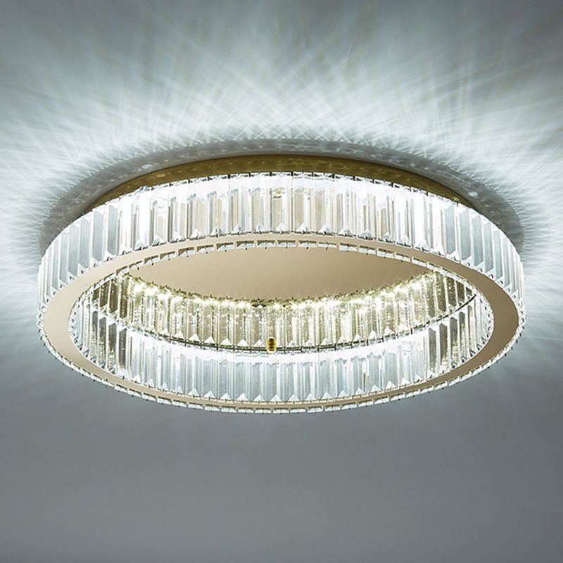 Kristy Moderne Art Deco Circulaire Kristallen Plafondlamp Goud