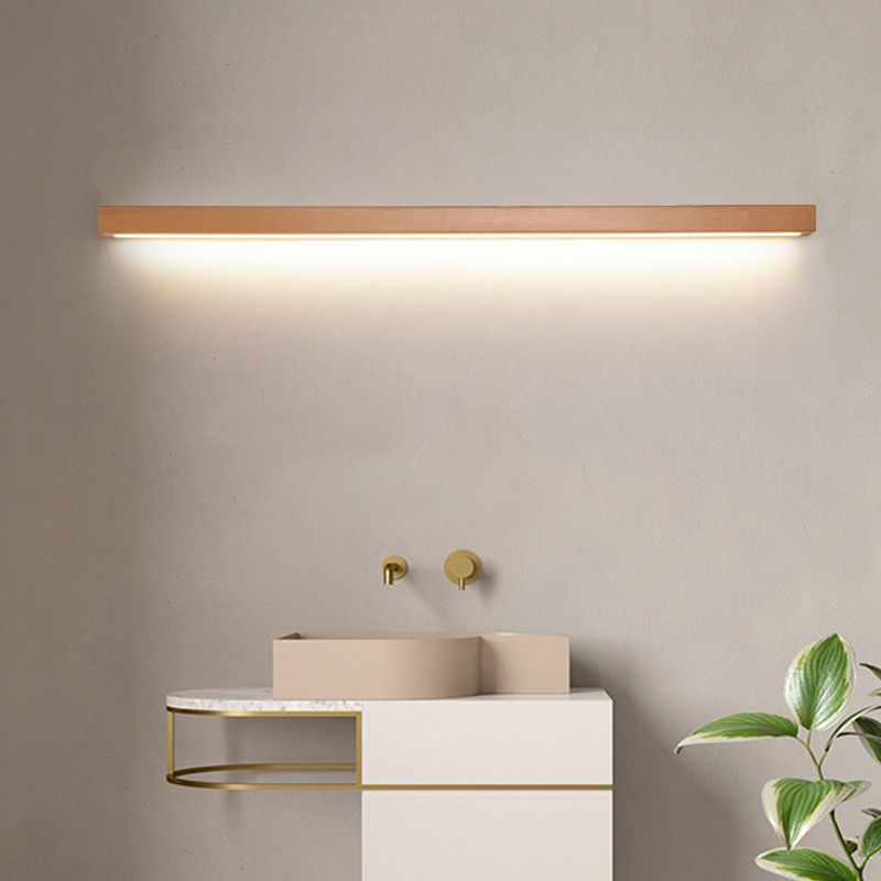 Dwyn Wandlamp Spiegel Lineair Minimalistisch Hout Woonkamer