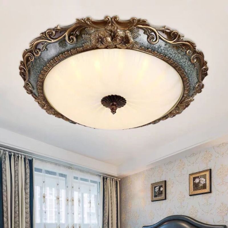 Tiffany Plafondlamp, Messing/Hars