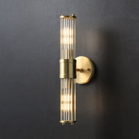 Kristy Amerikaanse Cilindrische Elegante Gouden Glas/Metaal Vanity Wandlamp