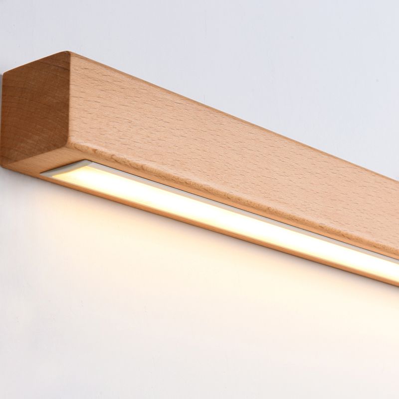 Dwyn Wandlamp Spiegel Lineair Minimalistisch Hout Woonkamer