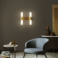 Arisha Moderne Cilindrische Metalen LED Wandlamp, Goud