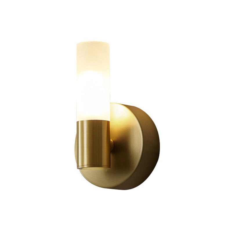 Arisha Moderne Cilindrische Metalen LED Wandlamp, Goud
