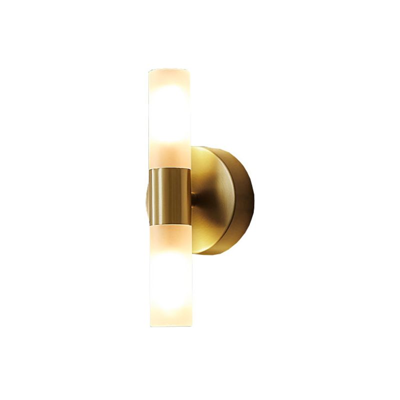 Arisha Moderne Cilindrische Metalen LED Wandlamp, Goud
