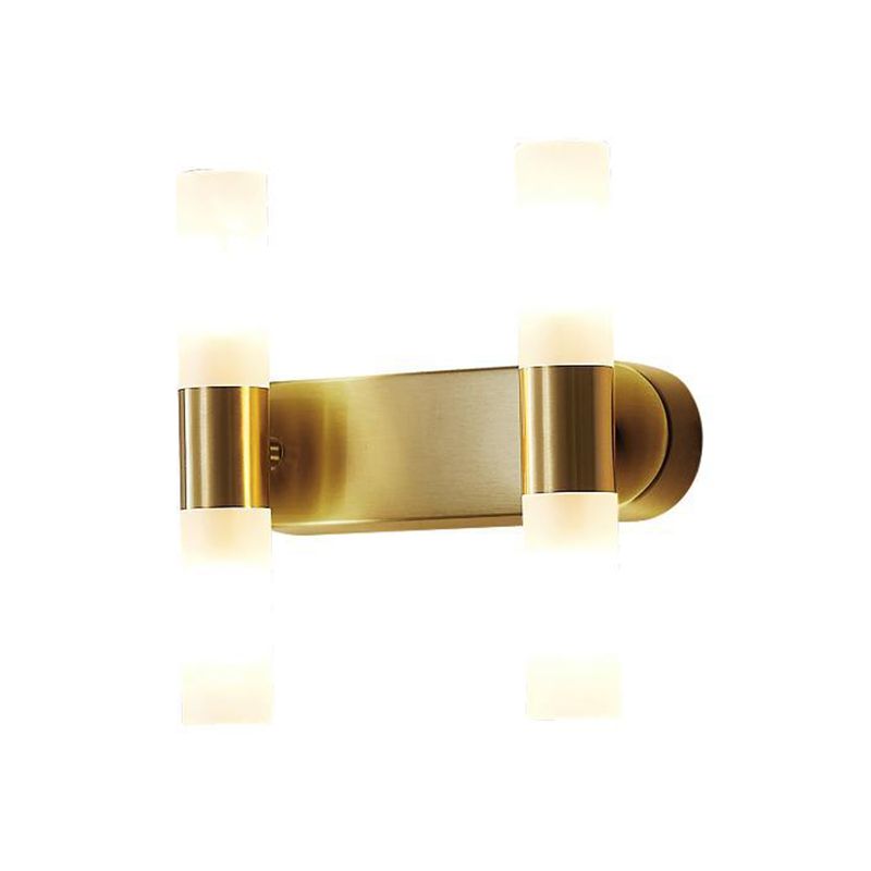 Arisha Moderne Cilindrische Metalen LED Wandlamp, Goud