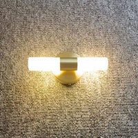 Arisha Moderne Cilindrische Metalen LED Wandlamp, Goud