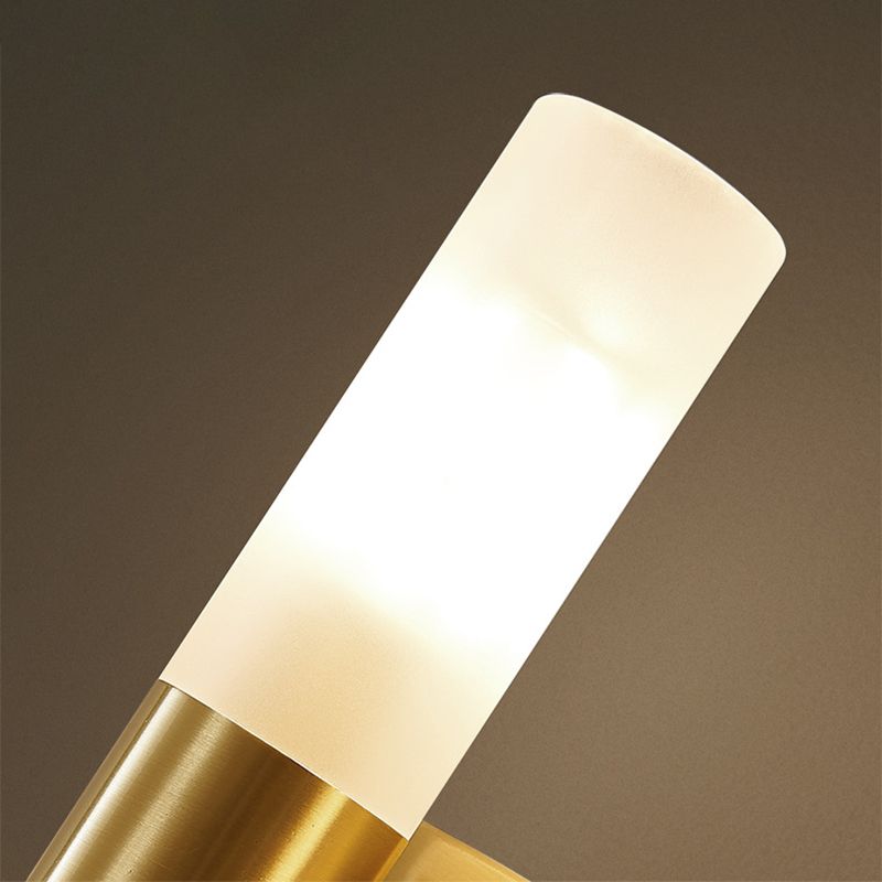 Arisha Moderne Cilindrische Metalen LED Wandlamp, Goud