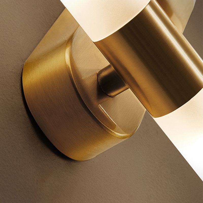 Arisha Moderne Cilindrische Metalen LED Wandlamp, Goud
