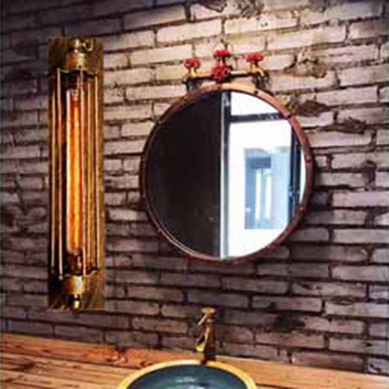 Tronel Vintage Cilinder Metalen Wandlamp, Zwart/Rood/Zilver/Goud