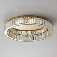 Kristy Moderne Art Deco Circulaire Kristallen Plafondlamp Goud