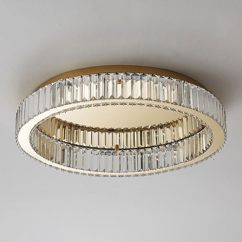 Kristy Moderne Art Deco Circulaire Kristallen Plafondlamp Goud