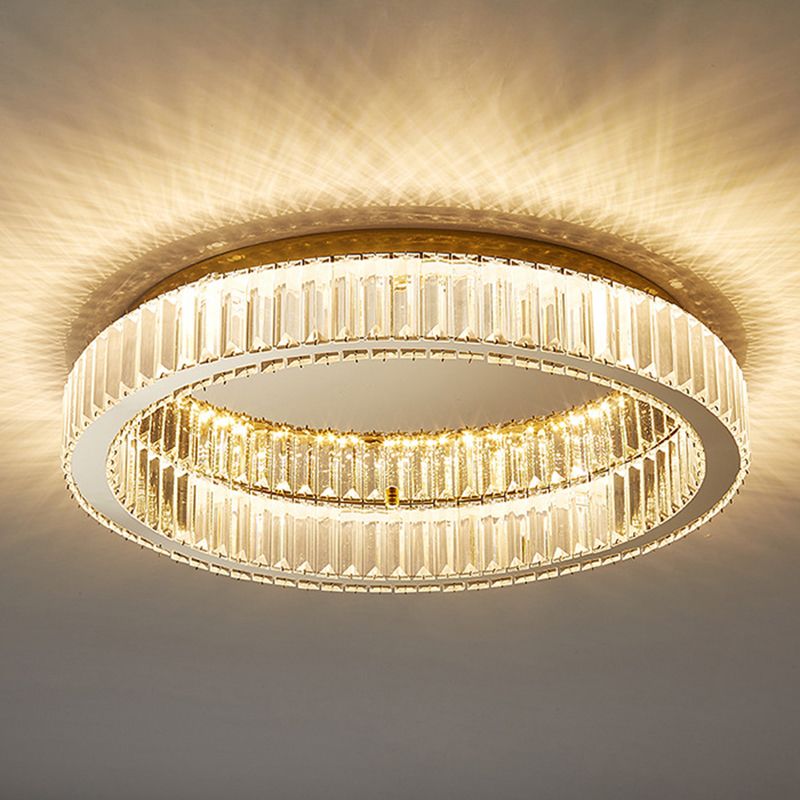 Kristy Moderne Art Deco Circulaire Kristallen Plafondlamp Goud