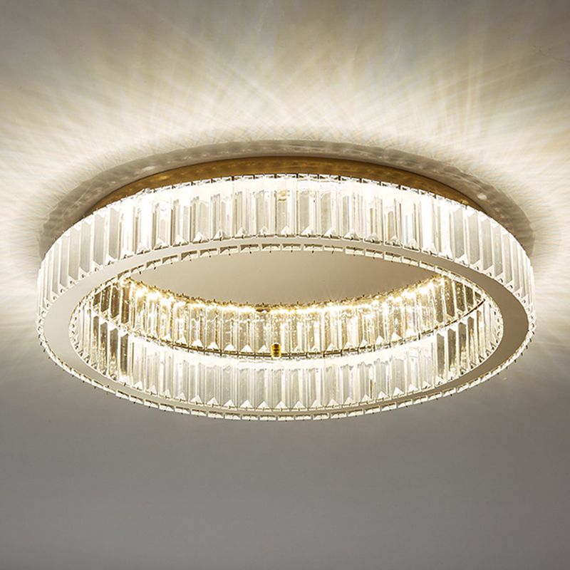 Kristy Moderne Art Deco Circulaire Kristallen Plafondlamp Goud