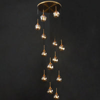 Valentina Moderne Spiraal Ballen Glas Trap Chandelier
