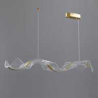 Yela Hanglampen Moderne Golf Metaal/Acryl Wit/Goud Woonkamer