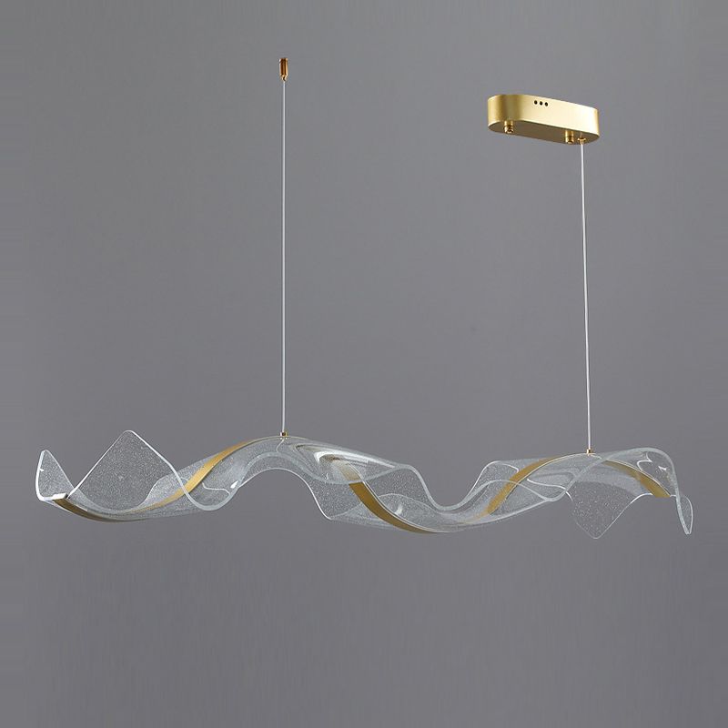 Yela Hanglampen Moderne Golf Metaal/Acryl Wit/Goud Woonkamer