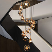 Valentina Moderne Spiraal Ballen Glas Trap Chandelier