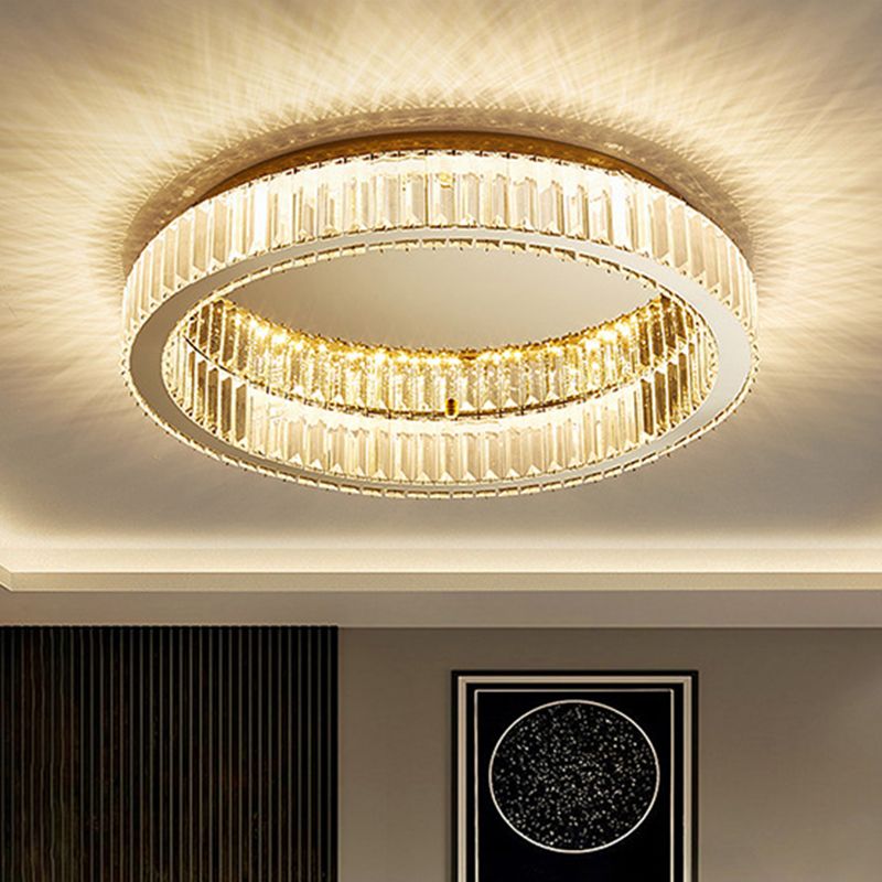 Kristy Moderne Art Deco Circulaire Kristallen Plafondlamp Goud
