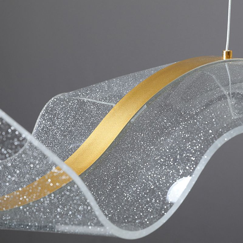 Yela Hanglampen Moderne Golf Metaal/Acryl Wit/Goud Woonkamer