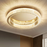 Kristy Moderne Art Deco Circulaire Kristallen Plafondlamp Goud