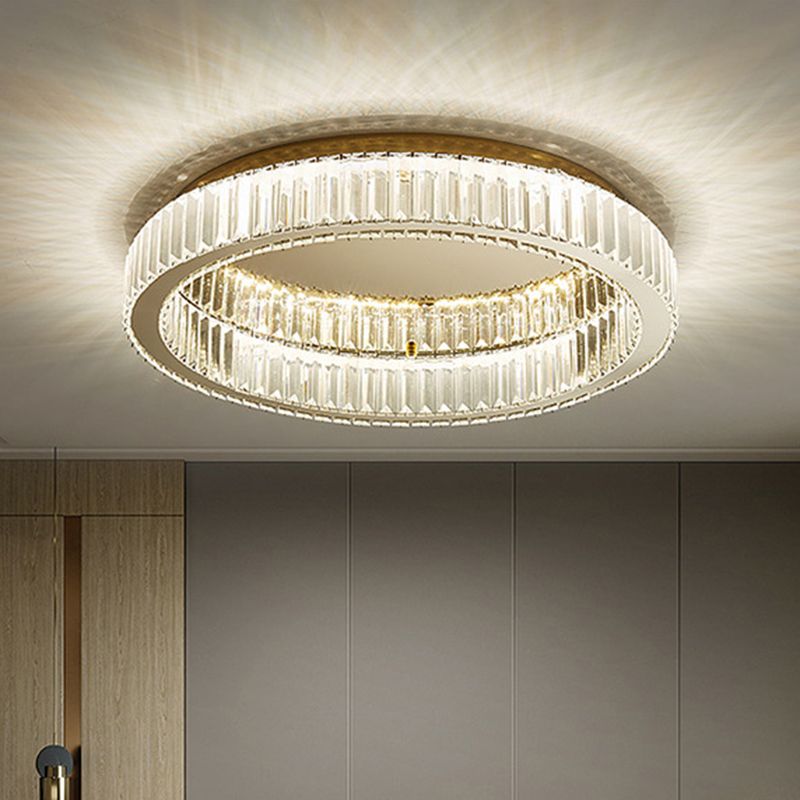 Kristy Moderne Art Deco Circulaire Kristallen Plafondlamp Goud