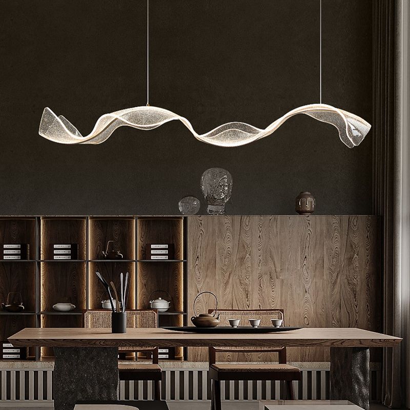Yela Hanglampen Moderne Golf Metaal/Acryl Wit/Goud Woonkamer