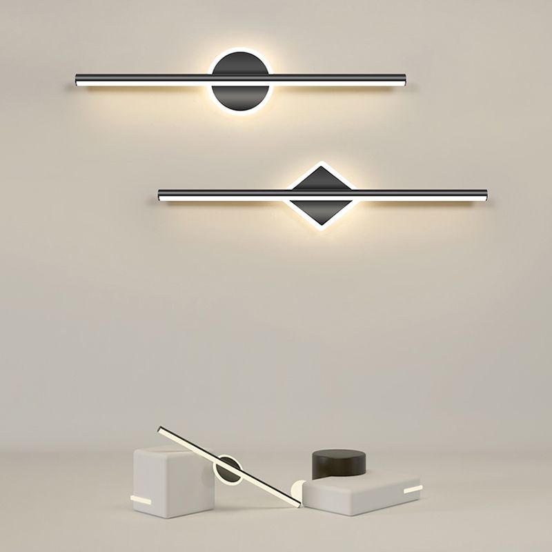 Vesso Moderne Ronde/Vierkante Wandlamp Zwart/Goud. Badkamer