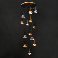 Valentina Moderne Spiraal Ballen Glas Trap Chandelier