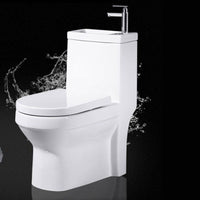 Moderne Toiletpot Vloermontage Porselein Alles-in-één Spoeltoilet