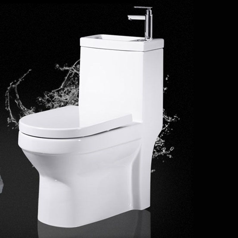 Moderne Toiletpot Vloermontage Porselein Alles-in-één Spoeltoilet
