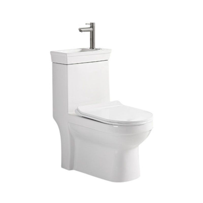 Moderne Toiletpot Vloermontage Porselein Alles-in-één Spoeltoilet