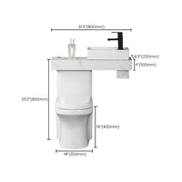 Contemporary Flush Toilet Vloermontage Eenstuk Toilet Urine Toilet