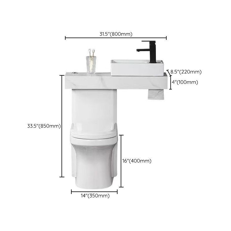 Contemporary Flush Toilet Vloermontage Eenstuk Toilet Urine Toilet