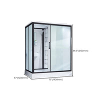 Gekaderde Tempered Glass Douche Kit met Inclusief Basis Gekaderde Douchecabine