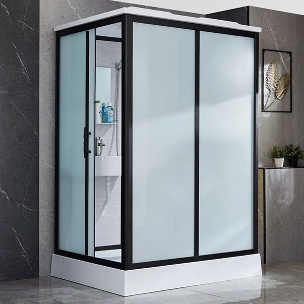 Gekaderde Tempered Glass Douche Kit met Inclusief Basis Gekaderde Douchecabine